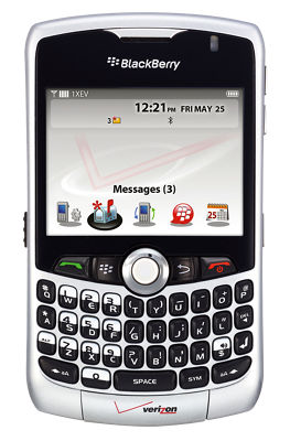 BlackBerry Curve 8330 smartphone in Silver Support
