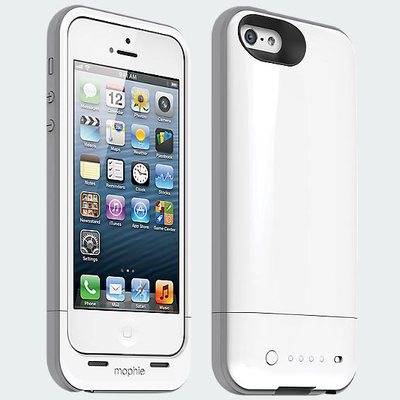Mophie Plus Charging Case for iPhone 5 - White